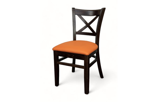 AMKO 487P Walnut Commercial Grade Restaurant Wood Chair