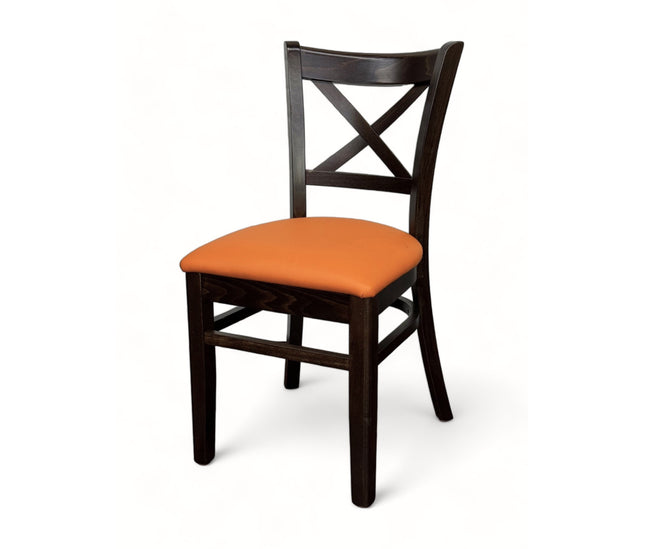 AMKO 487P Walnut Commercial Grade Restaurant Wood Chair