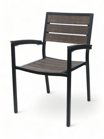 AMKO 519AB Mocha Aluminum Commercial Grade Restaurant Chair
