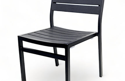 AMKO 529SB Black Aluminum Commercial Grade Restaurant Chair