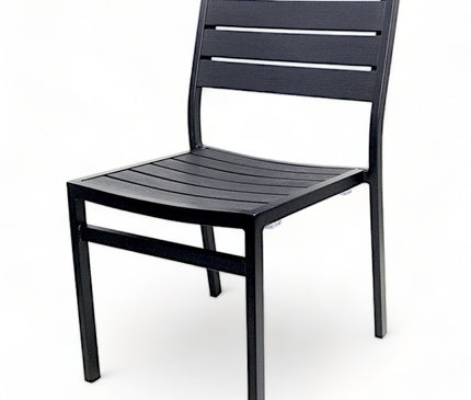 AMKO 529SB Black Aluminum Commercial Grade Restaurant Chair