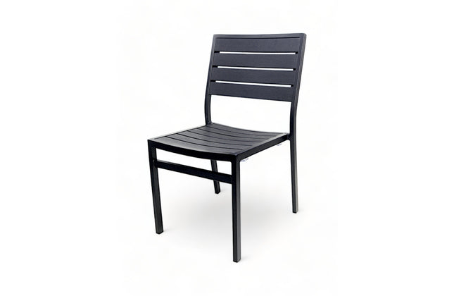 AMKO 529SB Black Aluminum Commercial Grade Restaurant Chair