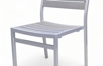 AMKO 539SG Gray Aluminum Commercial Grade Restaurant Chair