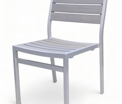 AMKO 539SG Gray Aluminum Commercial Grade Restaurant Chair