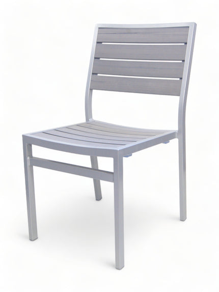 AMKO 539SG Gray Aluminum Commercial Grade Restaurant Chair