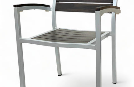 AMKO 543AG Espresso Aluminum Commercial Grade Restaurant Chair