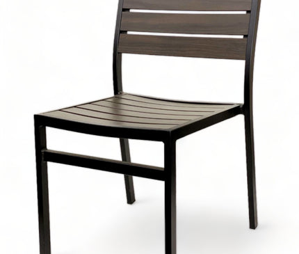 AMKO 543SB Espresso Aluminum Commercial Grade Restaurant Chair