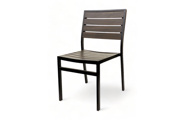 AMKO 543SB Espresso Aluminum Commercial Grade Restaurant Chair