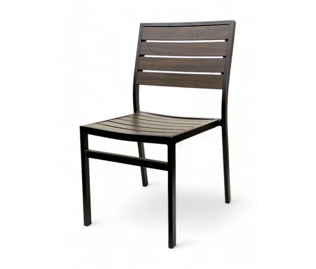 AMKO 543SB Espresso Aluminum Commercial Grade Restaurant Chair