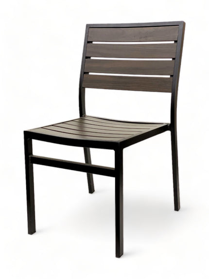 AMKO 543SB Espresso Aluminum Commercial Grade Restaurant Chair