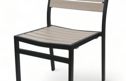 AMKO 543SB Gray Brown Aluminum Commercial Grade Restaurant Chair