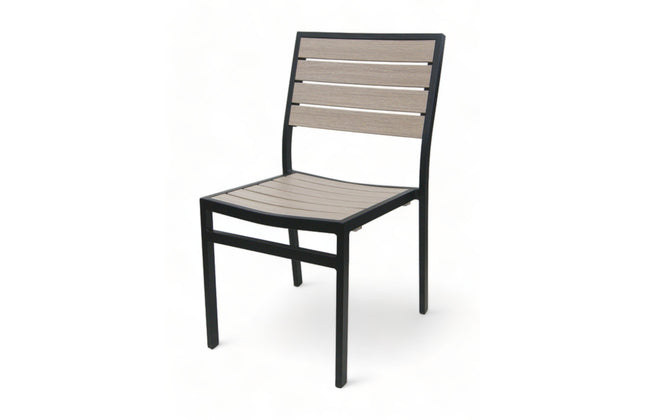 AMKO 543SB Gray Brown Aluminum Commercial Grade Restaurant Chair