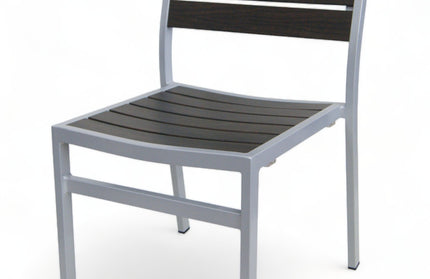 AMKO 543SG Espresso Aluminum Commercial Grade Restaurant Chair