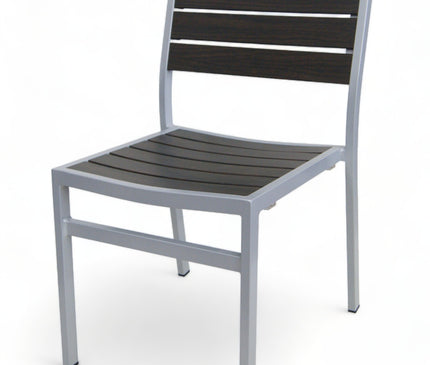 AMKO 543SG Espresso Aluminum Commercial Grade Restaurant Chair