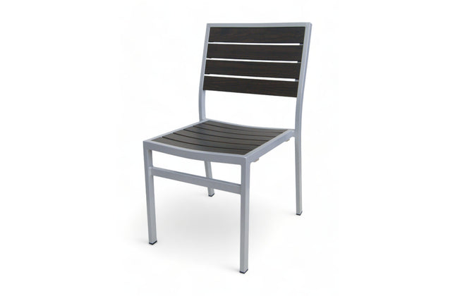 AMKO 543SG Espresso Aluminum Commercial Grade Restaurant Chair
