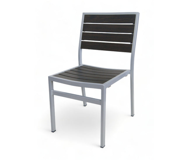 AMKO 543SG Espresso Aluminum Commercial Grade Restaurant Chair