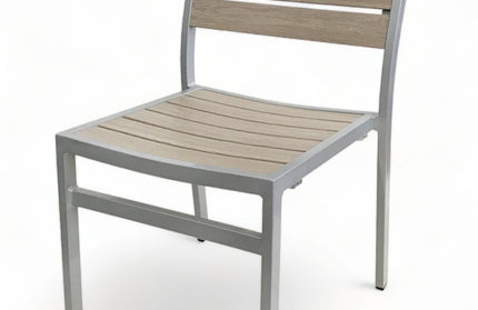 AMKO 543SG Gray Brown Aluminum Commercial Grade Restaurant Chair