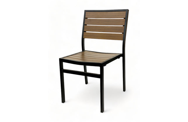 AMKO 543SB Pecan Aluminum Commercial Grade Restaurant Chair