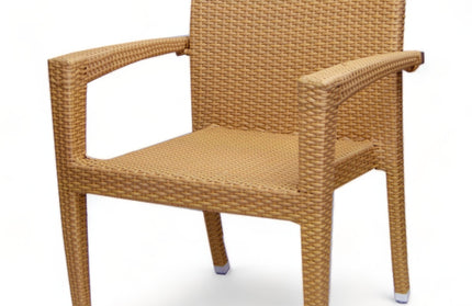 AMKO 563AH Honey Aluminum Commercial Grade Restaurant Chair