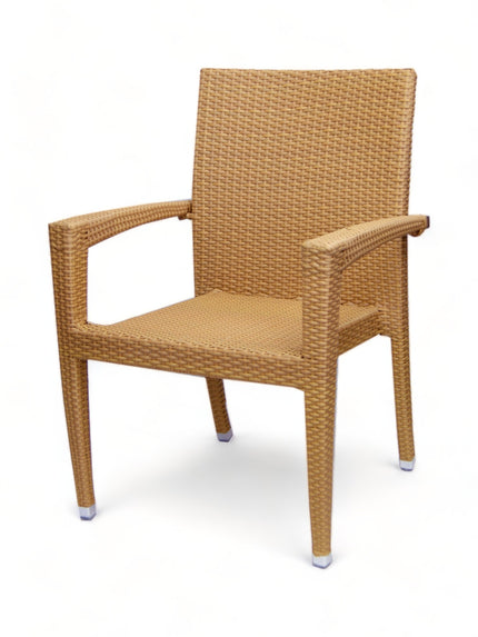 AMKO 563AH Honey Aluminum Commercial Grade Restaurant Chair