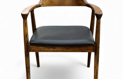 AMKO 568A Walnut Commercial Grade Restaurant Wooden Arm Chair