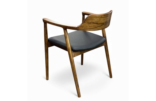 AMKO 568A Walnut Commercial Grade Restaurant Wooden Arm Chair