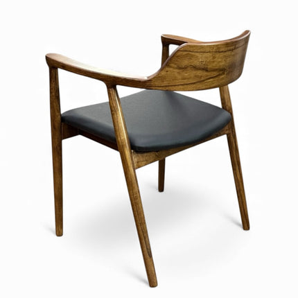 AMKO 568A Walnut Commercial Grade Restaurant Wooden Arm Chair