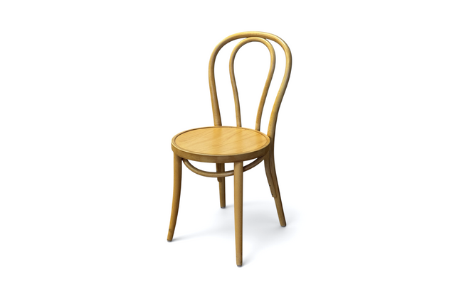 AMKO 600V Natural Commercial Grade Restaurant Wood Chair
