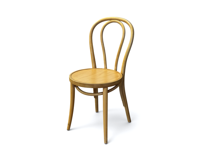 AMKO 600V Natural Commercial Grade Restaurant Wood Chair
