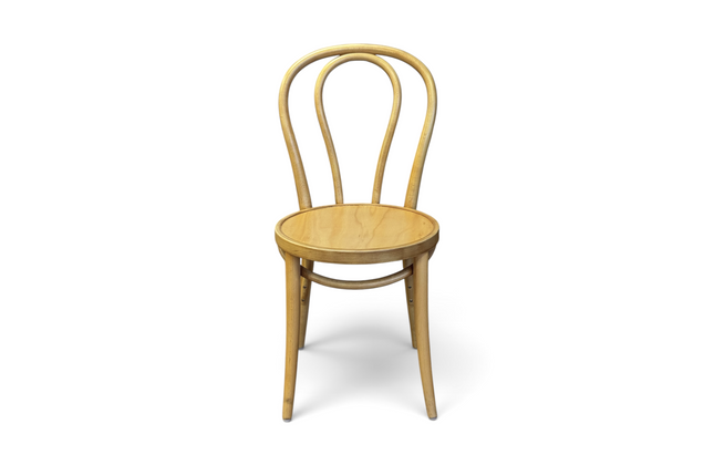 AMKO 600V Natural Commercial Grade Restaurant Wood Chair