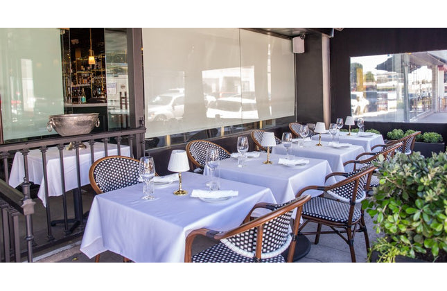 AMKO 606AB Black and White Aluminum Commercial Grade Restaurant Chair