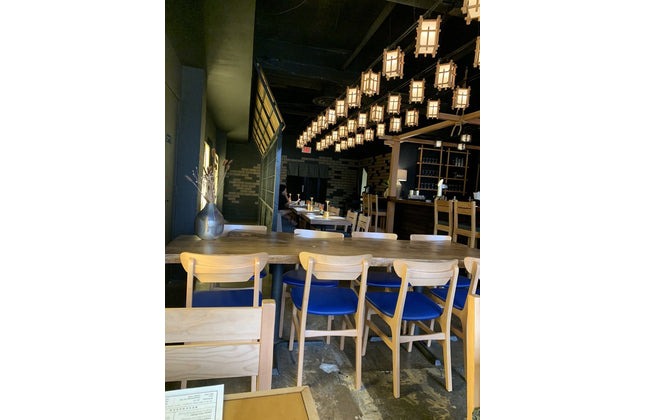 AMKO 629P Natural Commercial Grade Restaurant Wood Chair