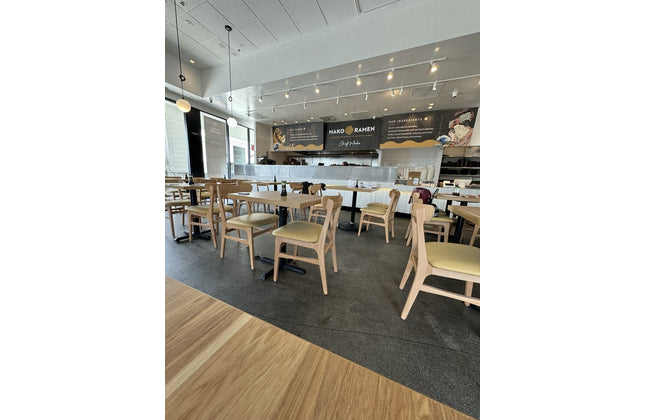 AMKO 629P Natural Commercial Grade Restaurant Wood Chair
