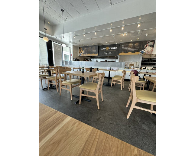 AMKO 629P Natural Commercial Grade Restaurant Wood Chair