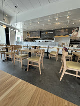 AMKO 629P Natural Commercial Grade Restaurant Wood Chair