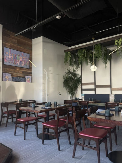 AMKO 629P Walnut Commercial Grade Restaurant Wood Chair