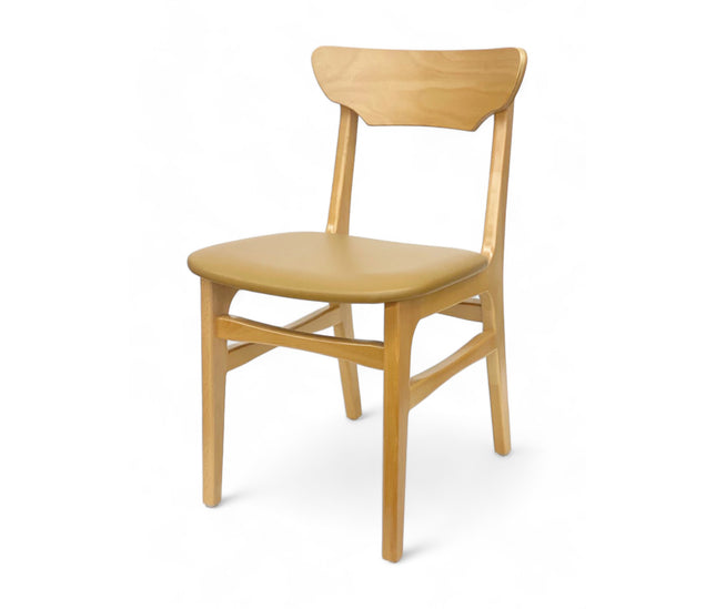 AMKO 629P Natural Commercial Grade Restaurant Wood Chair