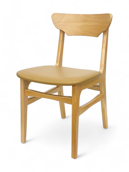 AMKO 629P Natural Commercial Grade Restaurant Wood Chair