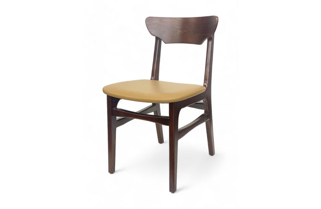 AMKO 629P Walnut Commercial Grade Restaurant Wood Chair