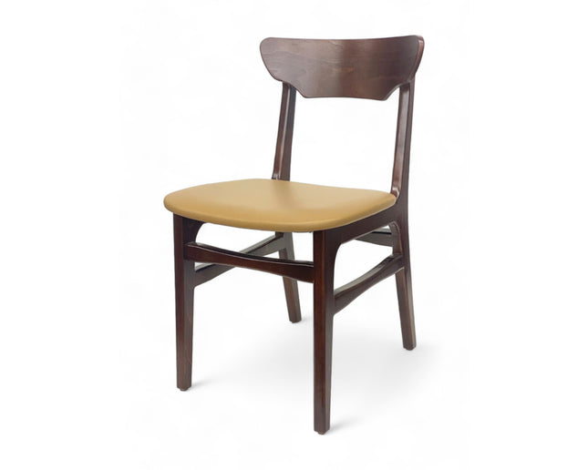 AMKO 629P Walnut Commercial Grade Restaurant Wood Chair