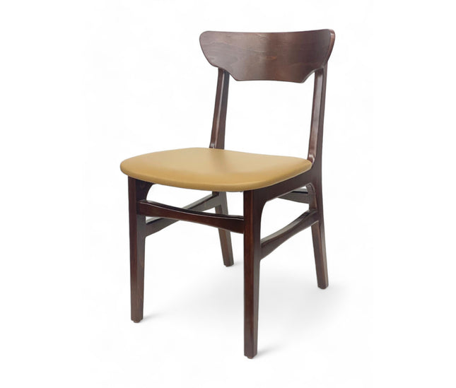 AMKO 629P Walnut Commercial Grade Restaurant Wood Chair