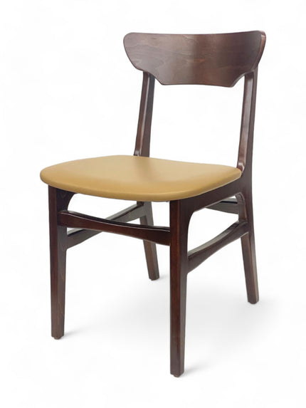 AMKO 629P Walnut Commercial Grade Restaurant Wood Chair