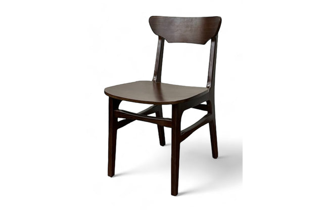 AMKO 629P Walnut Commercial Grade Restaurant Wood Chair