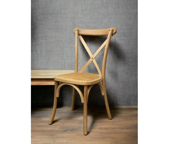 AMKO 732P Natural Commercial Grade Restaurant Wood Chair