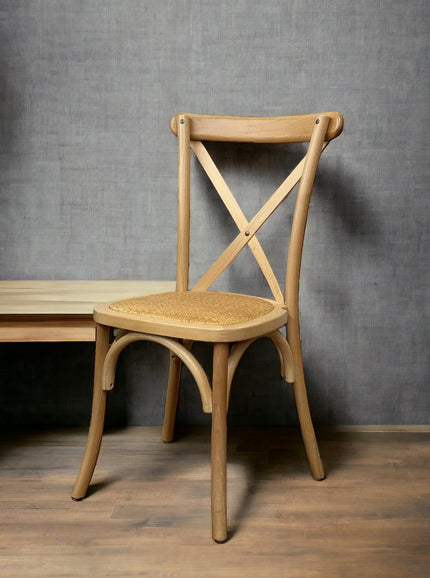 AMKO 732P Natural Commercial Grade Restaurant Wood Chair