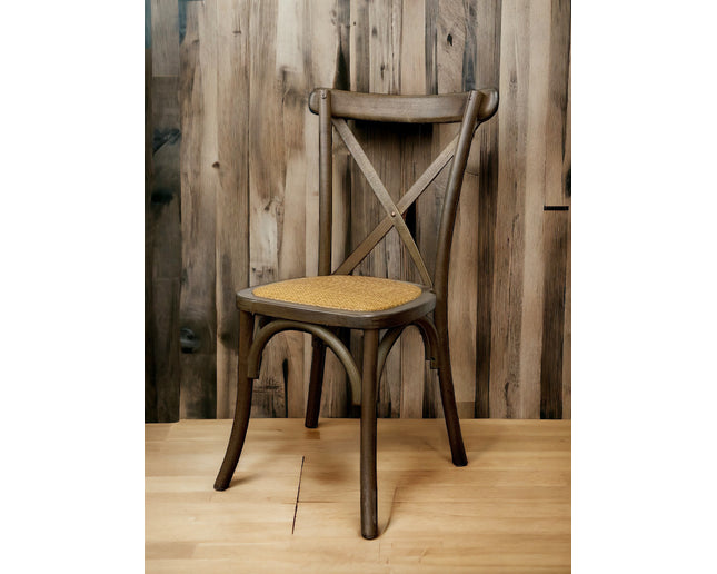 AMKO 732P Walnut Commercial Grade Restaurant Wood Chair
