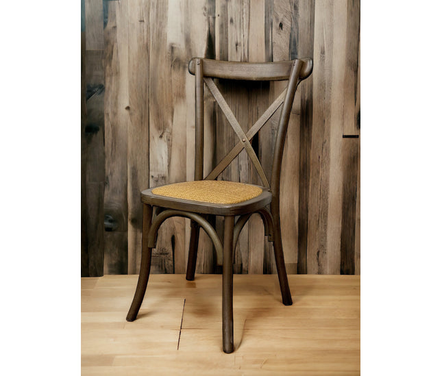 AMKO 732P Walnut Commercial Grade Restaurant Wood Chair