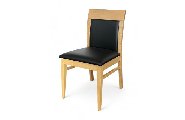 AMKO 875P Natural Commercial Grade Restaurant Wood Chair