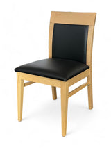 AMKO 875P Natural Commercial Grade Restaurant Wood Chair