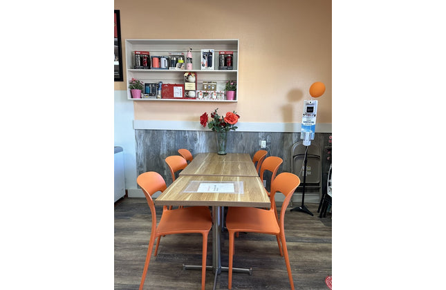 AMKO P633 Orange Commercial Grade Restaurant Durable Plastic Chair